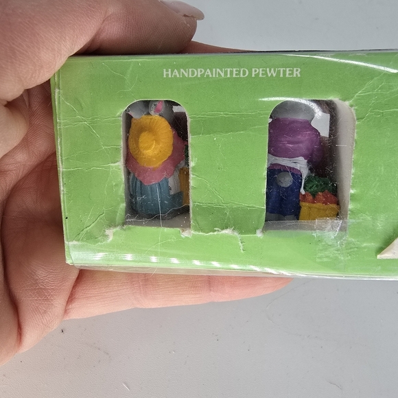 Department 56 Hide A Way Hollow Miniature Pewter Gardener Lot - Picture 6 of 6